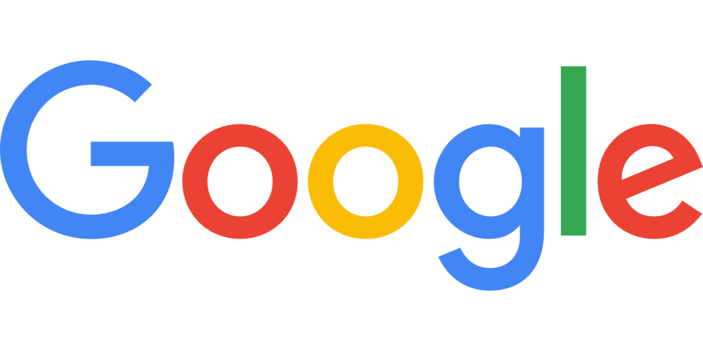 The Google logo, featuring the word Google in a clean sans-serif font, with each letter in a different bright color: blue, red, yellow, and green, on a white background.